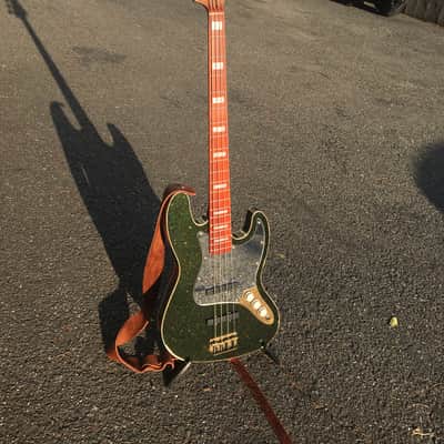 salty stevie Jazz Bass 2021 Green Metal Flake image 4