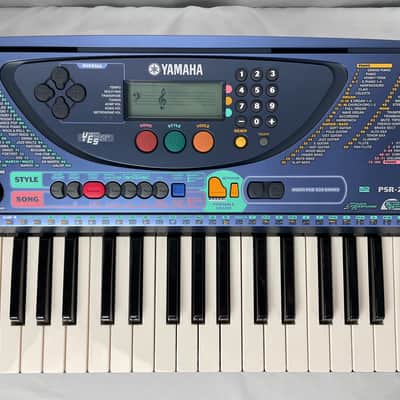 Yamaha PSR-248 Portatone 61 Key Portable Keyboard Blue + Adapter & Manual Works Great image 3