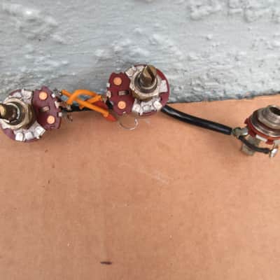 Vintage 1965 Gibson 500K Pots With Input jack Capacitor EB-0 Wiring Harness image 1