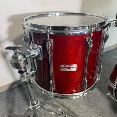 Yamaha Recording Custom (MIJ) 22,10,12,14 Drum Kit - Cherry Red image 3