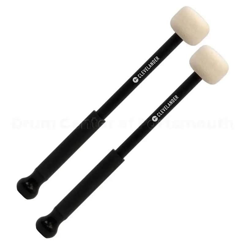 Clevelander Marching Bass Drum Mallets, Aluminum, Medium image 1