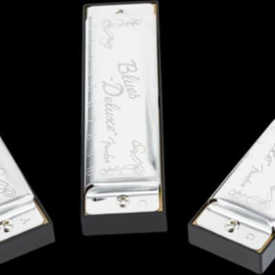Fender Blues Deluxe Harmonicas, Pack Of 3, With Case image 3