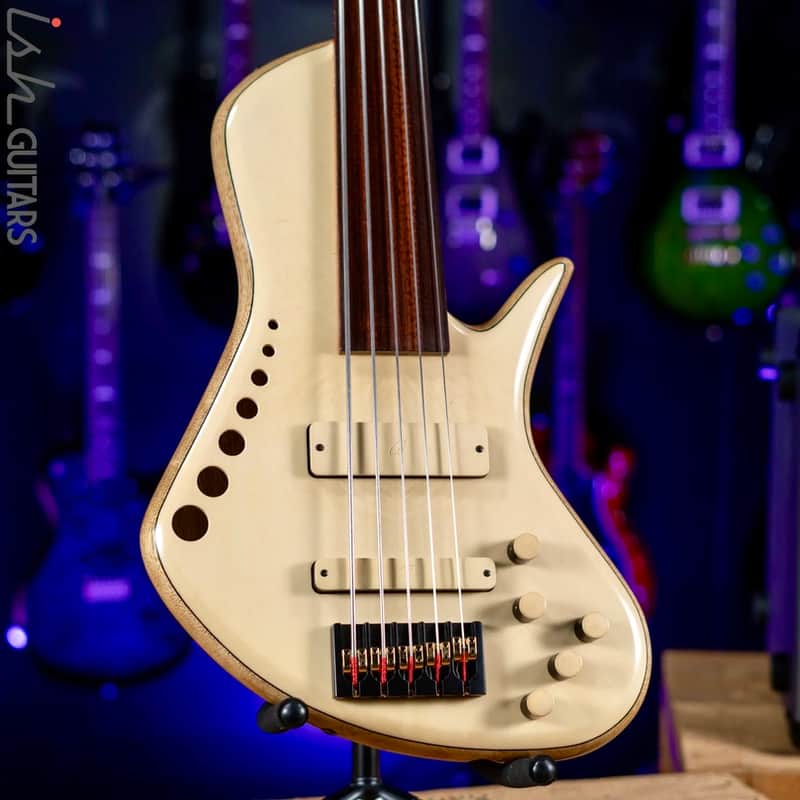 Benavente SCB (Single Cutaway Bass) - Hollow body Natural 5-String Fretless image 1