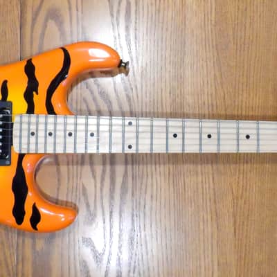 2013 KRAMER Pacer Vintage Steel Panther Satchel Signature Model Orange Burst Tiger Stripe Floyd Rose image 2
