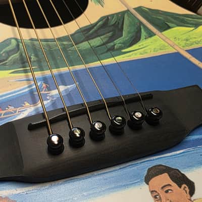 Martin Custom Shop 000-14 Hawaiian X Flame Koa Robert Armstrong Graphic Artwork USA American Auditorium Acoustic Guitar CASE QUEEN TIME CAPSULE Special Limited Edition image 11
