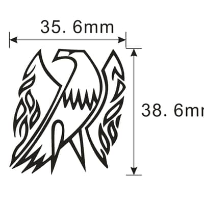 Gibson Firebird Bass Retro Logo Bird Guitar 3D Transfer Metal Sticker(silver) image 3