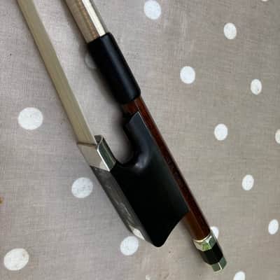 Double Bass French Bow - G.B.Bows - Snakewood Model - Silver Mounted image 16