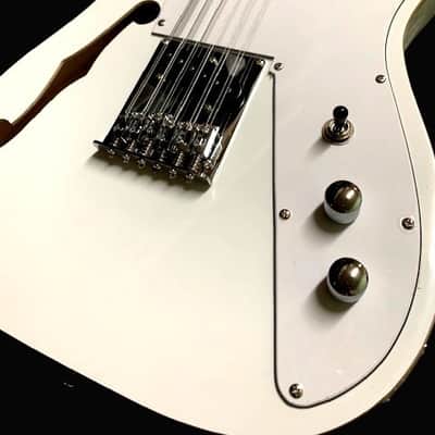 12-String Semi-hollow Electric Guitar in White, TL-Style image 2