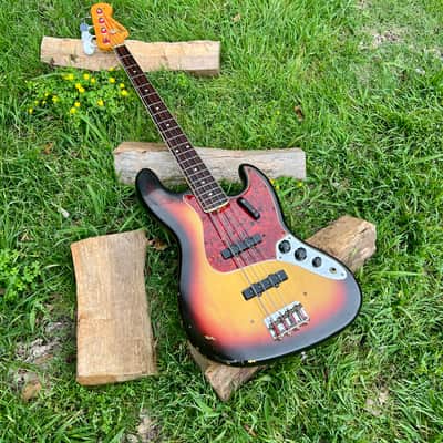 Vintage Fender 1966 Jazz Bass Bound Neck Dot Inlays image 3