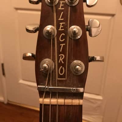 Danelectro neck on a Longhorns body.  Late 1960’s Aged Faded Tobacco Burst image 2