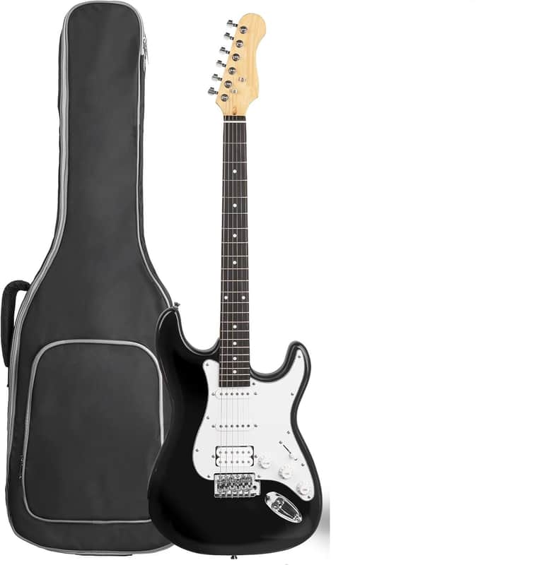 Electric Guitar Beginner Kit, Solid Body 39" Full Size Electric Guitar HSS Pick Up for Starter, with 10W Amp, Bag, Tuner, Capo, Strap, String,Cable, Picks image 1