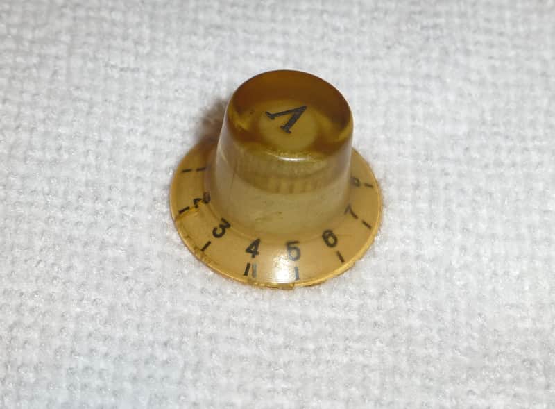 Vintage 1960's 1970s Univox Guyatone Teisco Conrad Etc. Single Gold Volume Knob MIJ image 1