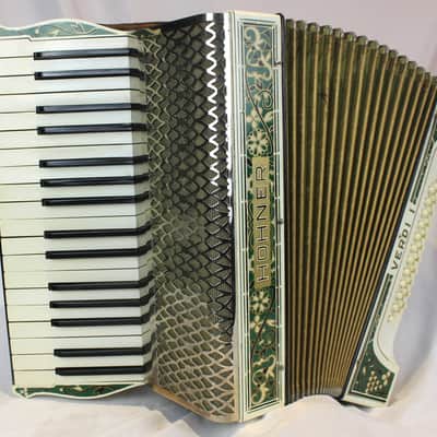 6179 - Celtic Green Hohner Verdi I Piano Accordion MM 34 48 image 1