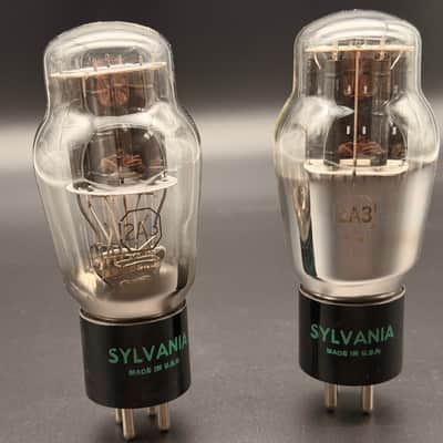 Sylvania 2A3 Vacuum Tubes – Tested 94.3% Matched Vintage USA Hi-Fi Pair image 3