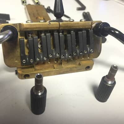 Vibro-Tek Original Double Whammy Tremolo Guitar Bridge Brass image 2
