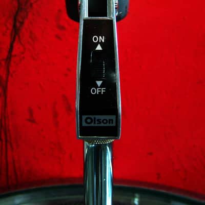 Vintage 1960's Olson M-219 dynamic cardioid microphone Dual Z w stand prop repair Calrad Shield Lafayette image 5