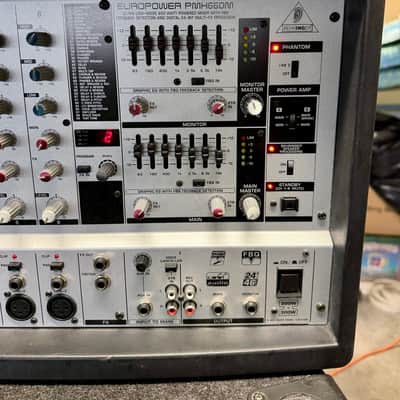 Behringer Europower PMH660M Ultra Low Noise 600 Watt Powered Mixer; Tested image 3