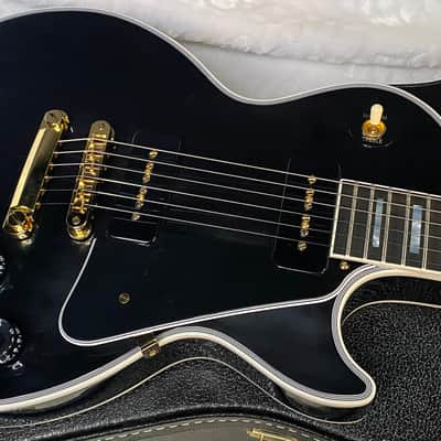 NEW! Gibson Les Paul Custom - Dealer Select - P90 Pick-Ups - VOS Ebony Finish - Custom Shop M2M - Authorized Dealer - 9.7 lbs - G07008 image 2