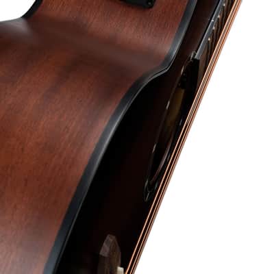 Ortega D7CE-BFT-4 Deep Series 7 Spruce Top Mahogany Neck Medium Scale 4-String Acoustic-Electric Bass Guitar image 11