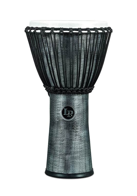 Latin Percussion LP724G Rope Djembe 11" Synthetic Shell, Synthetic Head, Gray image 1