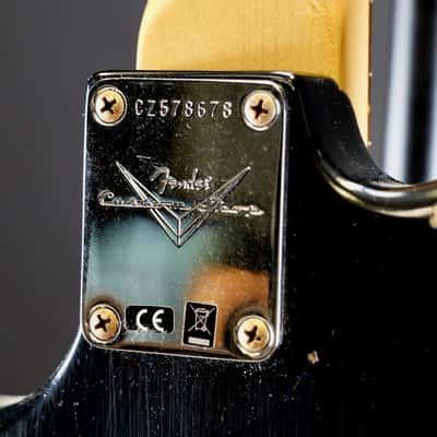 Fender Custom Shop Bass VI Heavy Relic Black // 3 Tone Sunburst image 11