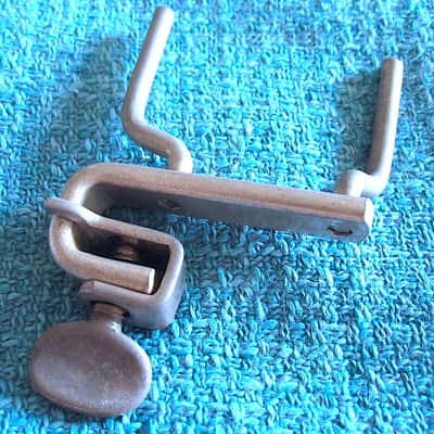 Wood Block Woodblock Mount Bracket Nickel - Vintage image 4