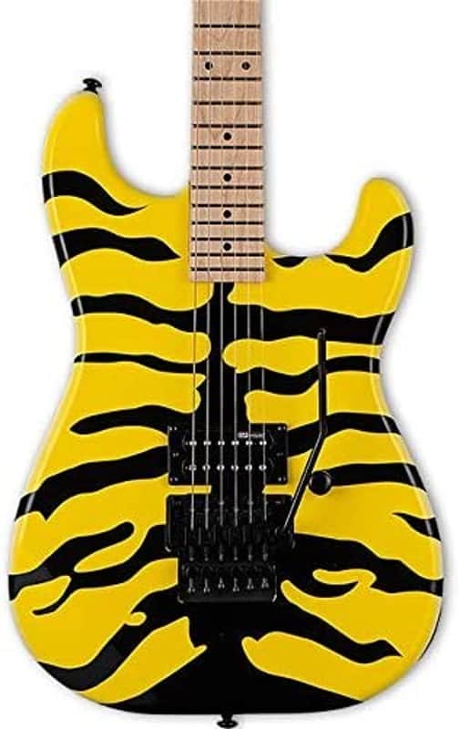 Mint ESP LTD George Lynch GL-200MT Electric Guitar, Yellow Tiger Stripes Finish image 1