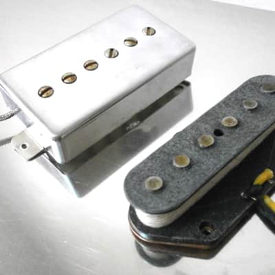 Q pickups Relic/Aged Tele bridge / hum sized P90 SET Telecaster Fits Fender Custom image 4