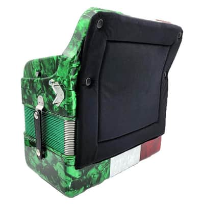Rossetti 3412-GCF-RWG Key of GCF 3 Row, 3-Switch, 34 Treble, 12 Bass Diatonic Button Accordion w/Hard Case & Shoulder Straps image 3