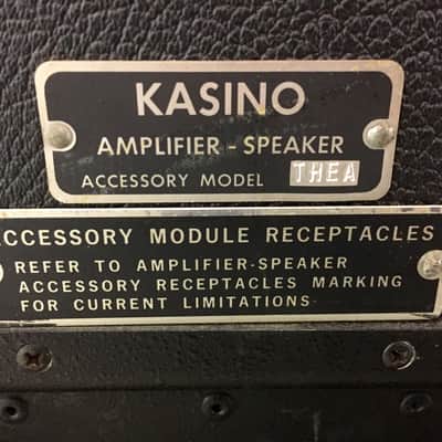 Vintage Kasino Kustom THEA 1970s Powered Black PA Speaker System ALL Discreet 120 Watts Horn+2 15s image 5