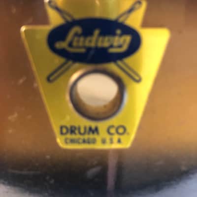 Ludwig No. 491 Pioneer 5x14" 6-Lug Snare Drum with Keystone Badge 1968 - 1969 - Black/Gold Duco Lacquer image 2