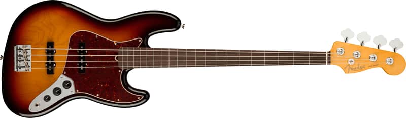 Fender E110-Fender American Professional II Jazz Bass® Fretless, Rosewood Fingerboard, 3-Color Sunburst image 1