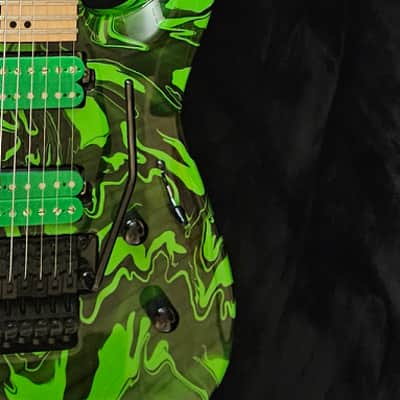 Jackson Pro Series DK2M Limited Run Slime 2014 Slime Green Swirl image 1