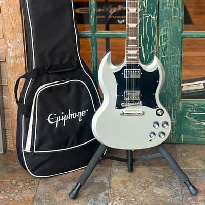 Epiphone SG Sandard Electric Guitar Silver Mist With Soft Epiphone Logo Case image 1