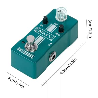 SCURU Overdrive Guitar/Bass Effect Pedal GAIN/VOL/TREBLE Versatile Made By CALINE image 6