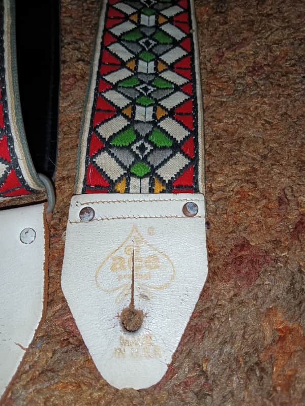 Ace Vintage Red Hootenanny Guitar Strap 1969 image 1