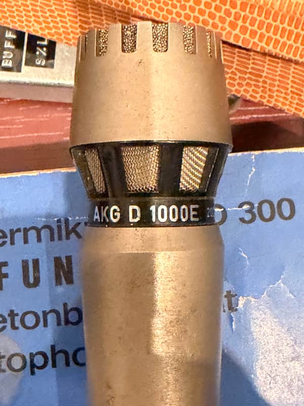 AKG D 1000E Cardioid Dynamic Microphone 1970s - Silver image 1