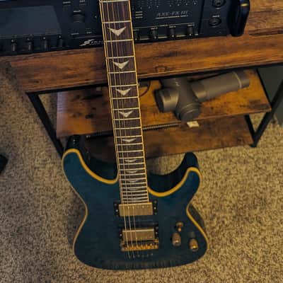 Schecter Omen Extreme-6 2010 - Present - Ocean Blue Burst image 1