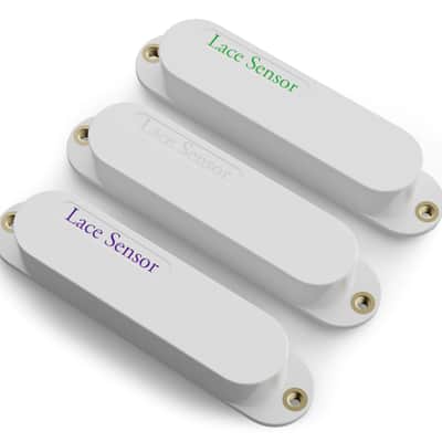 LACE Sensor "Triple Rainbow Set" 3-Pack Single Coil Pickups - White image 3