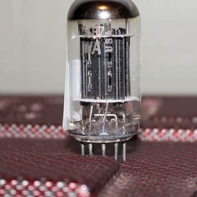 SYLVANIA JAN 5687 WA E182CC BLACK PLATE DUAL SUPPORT O GETTER COPPER GRID POST TEST NOS++ VINTAGE 1960'S image 2