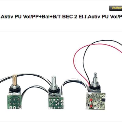 Warwick MEC 2-Band Thumb Bass style pre-amp system 3-holes required M-60003 image 1