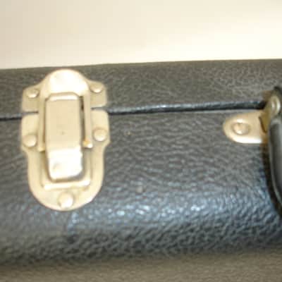 Vintage Fender Mustang Electric Guitar Case, Black with Oxblood Interior image 6
