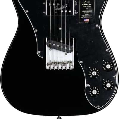 Fender American Vintage II 1977 Telecaster Custom Electric Guitar Maple Fingerboard, Black image 8