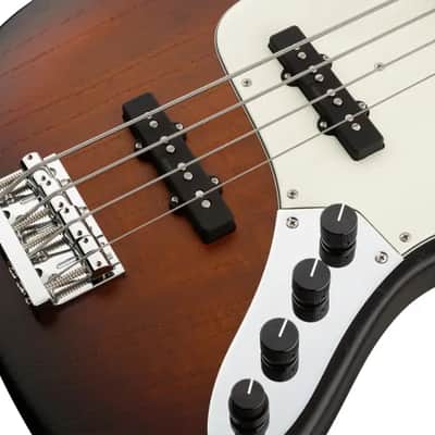 Sadowsky MetroLine 21-Fret Vintage J/J Bass-Swamp Ash Body-4 String-Almond Sunburst Transparent Satin image 5