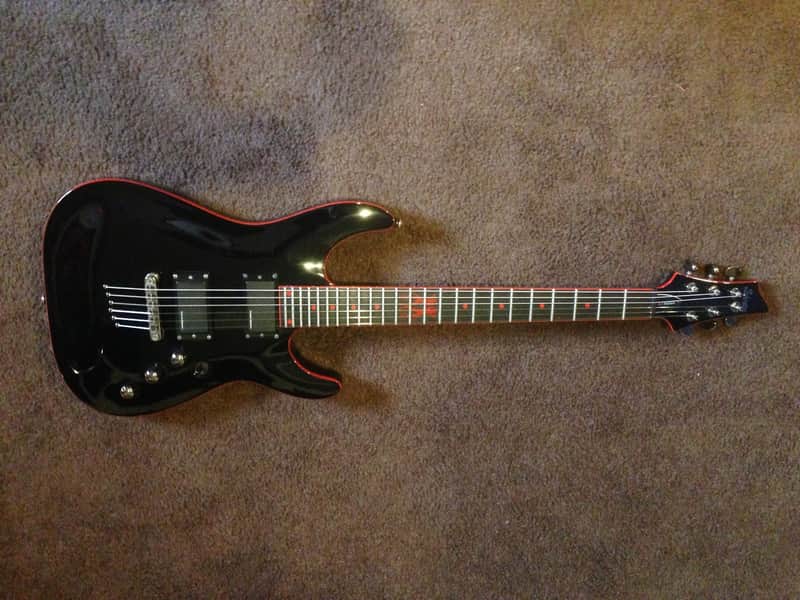 Schecter C1 Shedevil She Devil Electric Guitar RARE Inlay Active