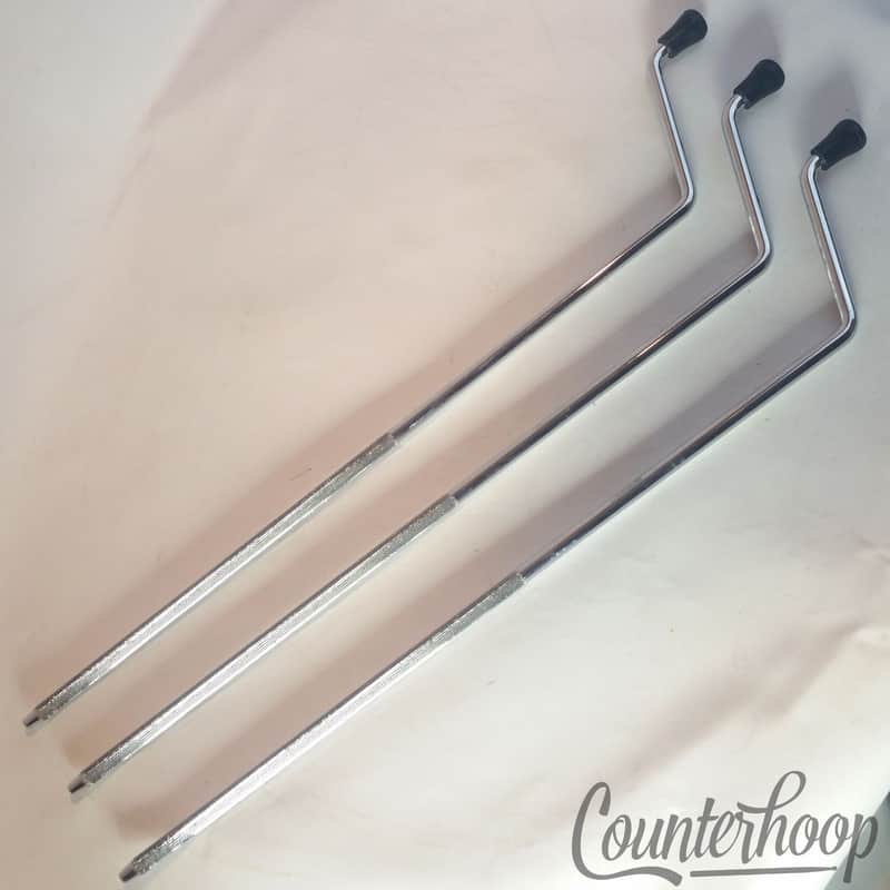 Ludwig 3x 14" Floor Tom Drum Legs 22"Long Knurling Classic Chrome Vintage 60s NM image 1