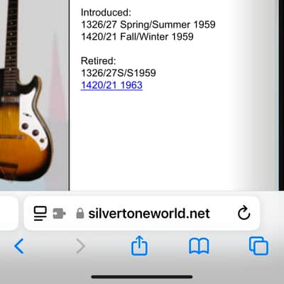 1959 Silvertone 1421/1327 1959 - Shaded Sunburst image 8