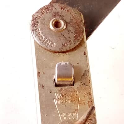Ludwig/WFL External Muffler Clamp-On Bass Drum Hoop-Mount Vintage 50s Nickel USA image 3