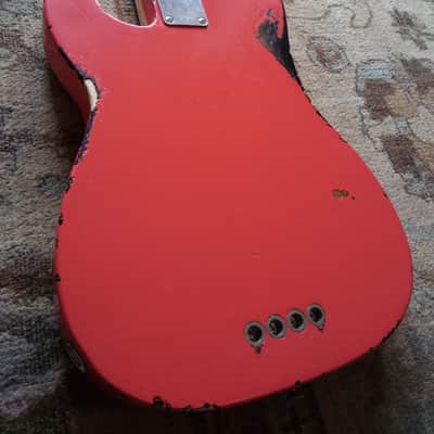 Fender Precision Bass 2001 - Fiesta Red over Sunburst image 14