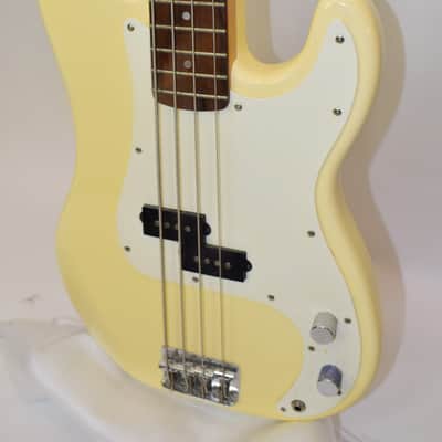 1994 Squier Standard Precision Bass 4-String Electric Bass Guitar, Rosewood Fingerboard, Antique White MIK image 3